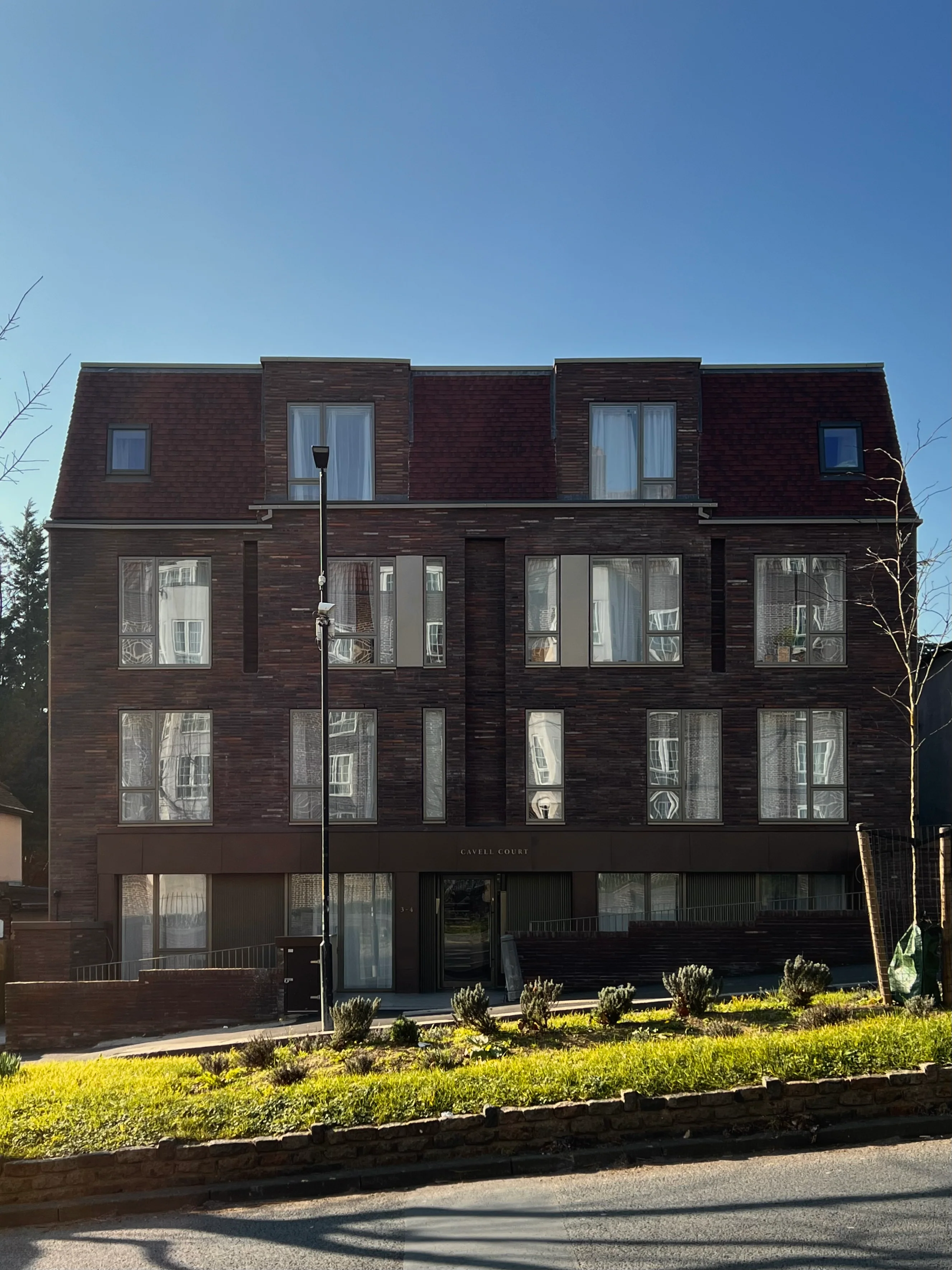 Dog Kennel Hill — completed 10-flat block, street view